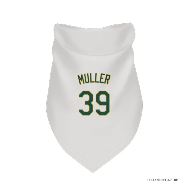 Kyle Muller  White Oakland Athletics  Cat & Dog Pet Bandana