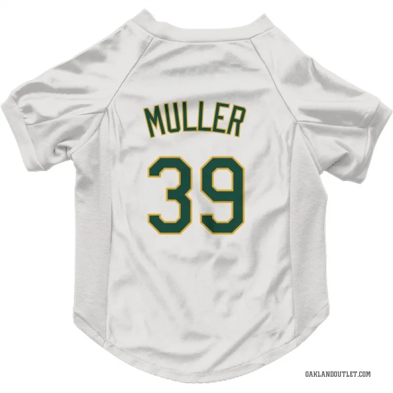 Kyle Muller  White Oakland Athletics  Cat & Dog Pet Jersey