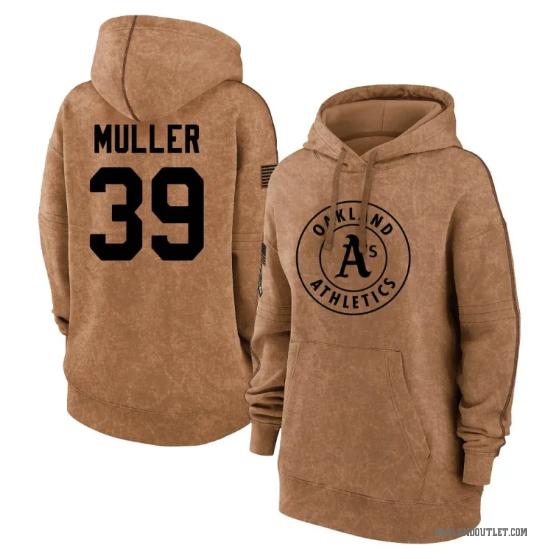Kyle Muller Women's Brown Oakland Athletics 2023 Salute to Service Pullover Hoodie