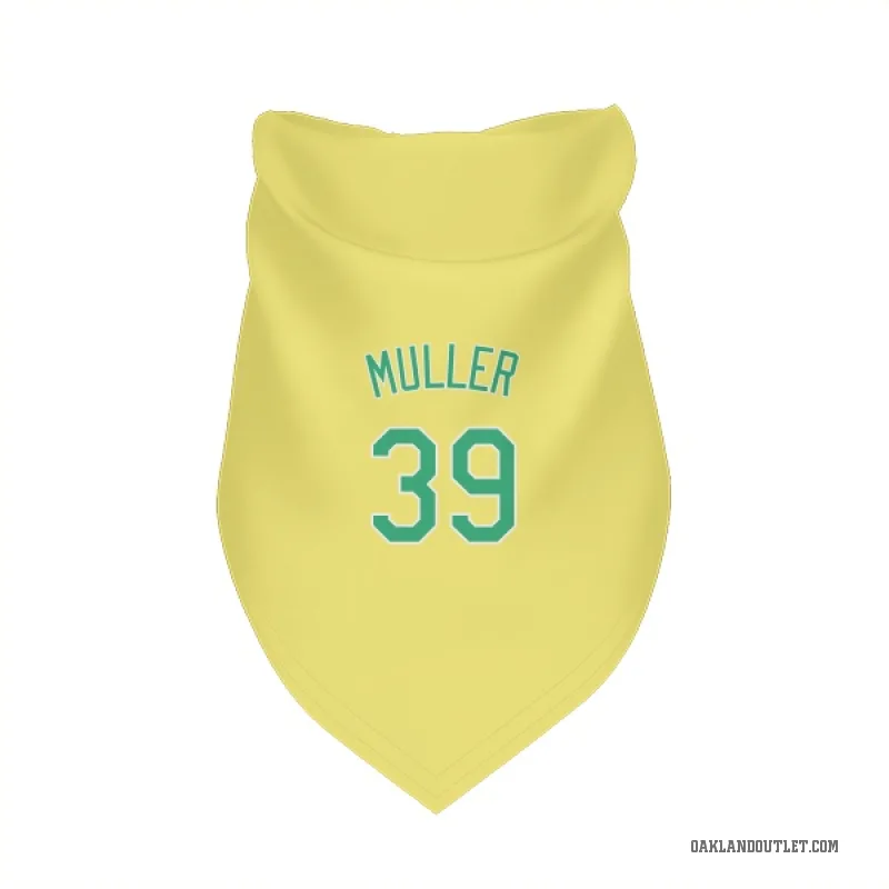 Kyle Muller  Yellow Oakland Athletics  Cat & Dog Pet Bandana