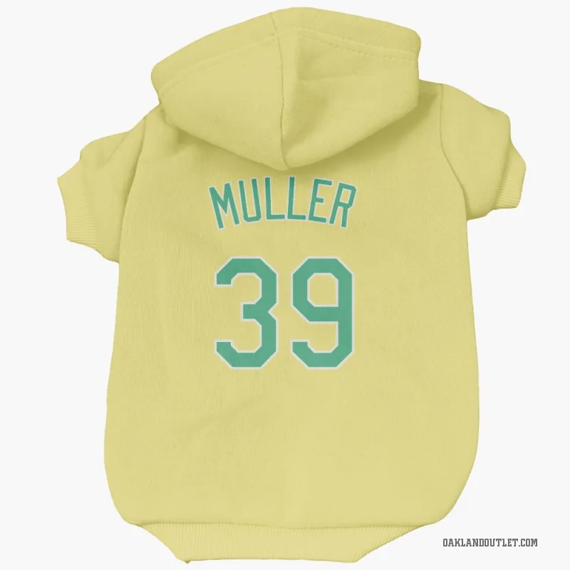 Kyle Muller  Yellow Oakland Athletics  Cat & Dog Pet Hoodie