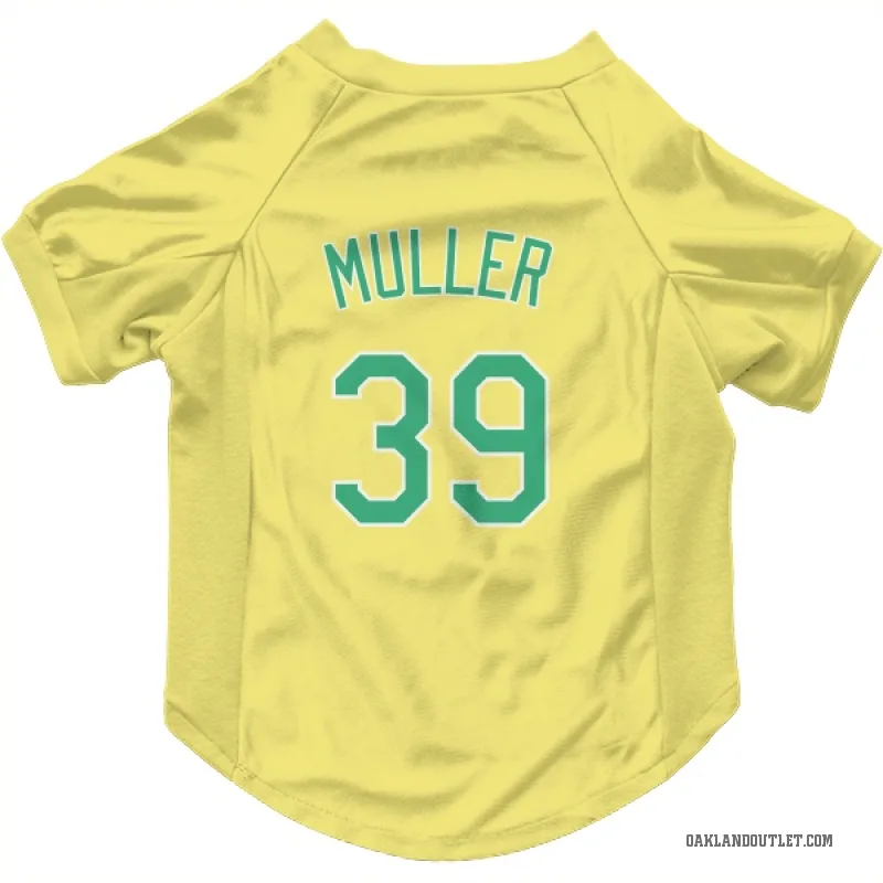 Kyle Muller  Yellow Oakland Athletics  Cat & Dog Pet Jersey