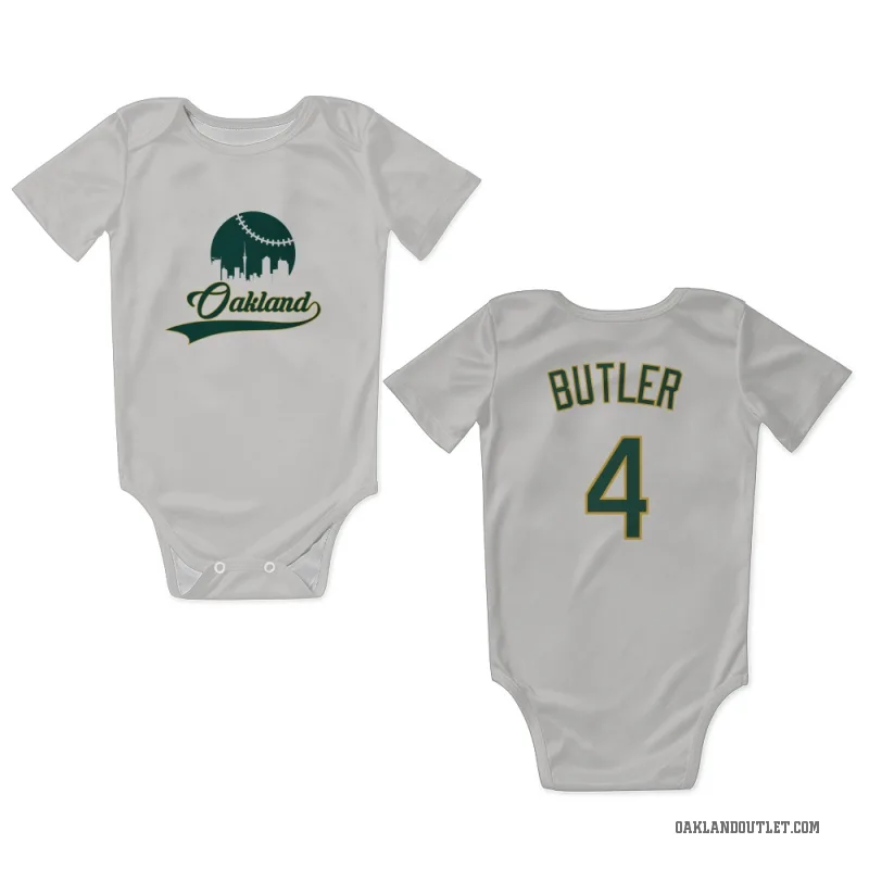 Lawrence Butler  White Oakland Athletics  Newborn & Infant Bodysuit