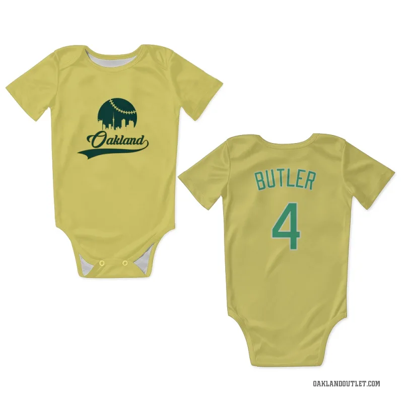 Lawrence Butler  Yellow Oakland Athletics  Newborn & Infant Bodysuit