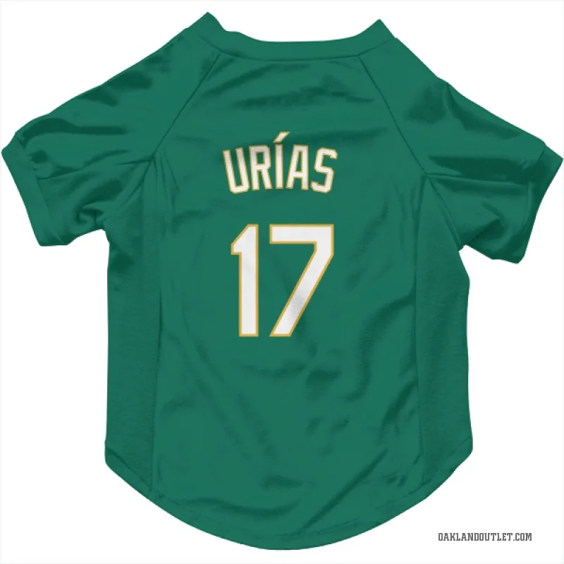 Luis Urias  Green Oakland Athletics   Kelly  Cat & Dog Pet Jersey