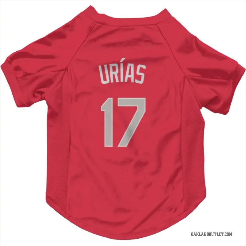 Luis Urias  Red Oakland Athletics  Cat & Dog Pet Jersey