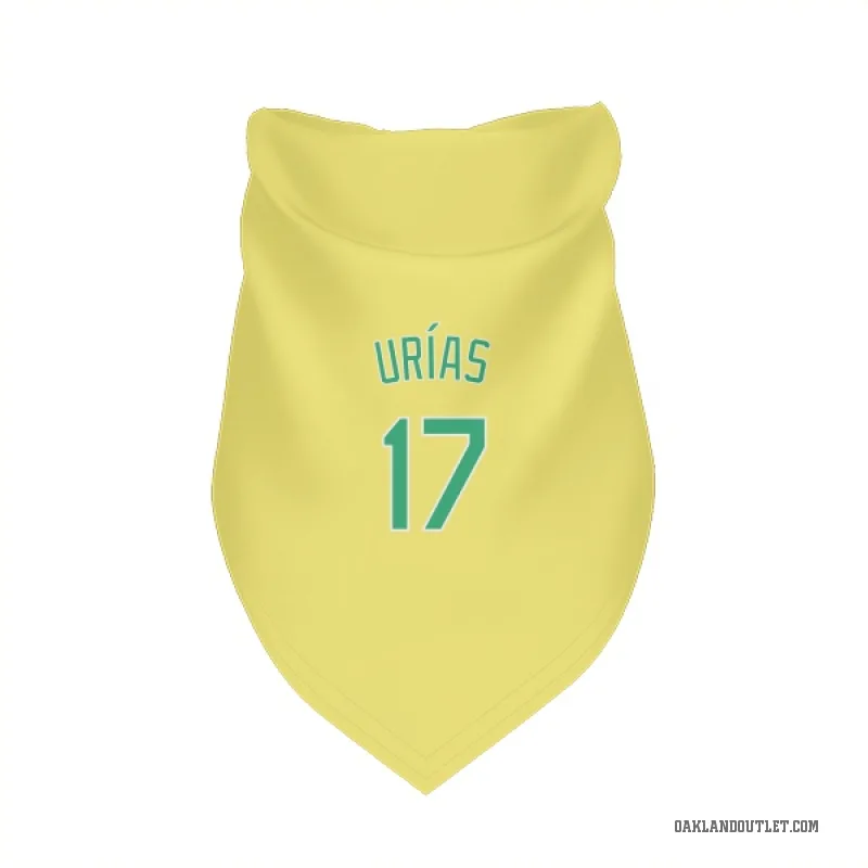 Luis Urias  Yellow Oakland Athletics  Cat & Dog Pet Bandana