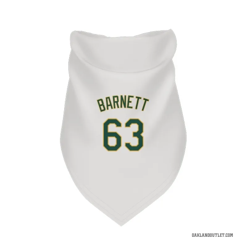 Mason Barnett  White Oakland Athletics  Cat & Dog Pet Bandana