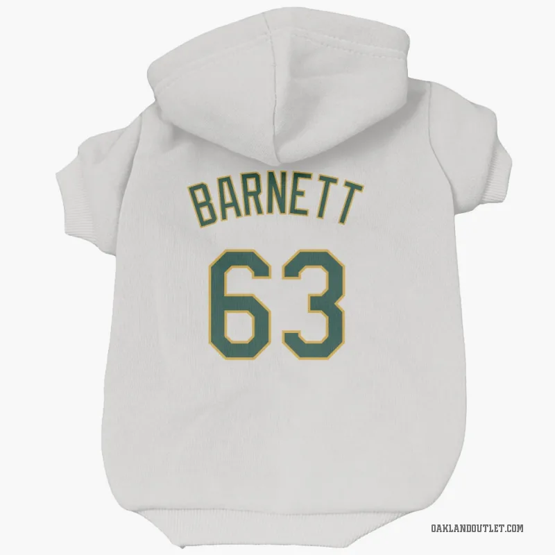 Mason Barnett  White Oakland Athletics  Cat & Dog Pet Hoodie