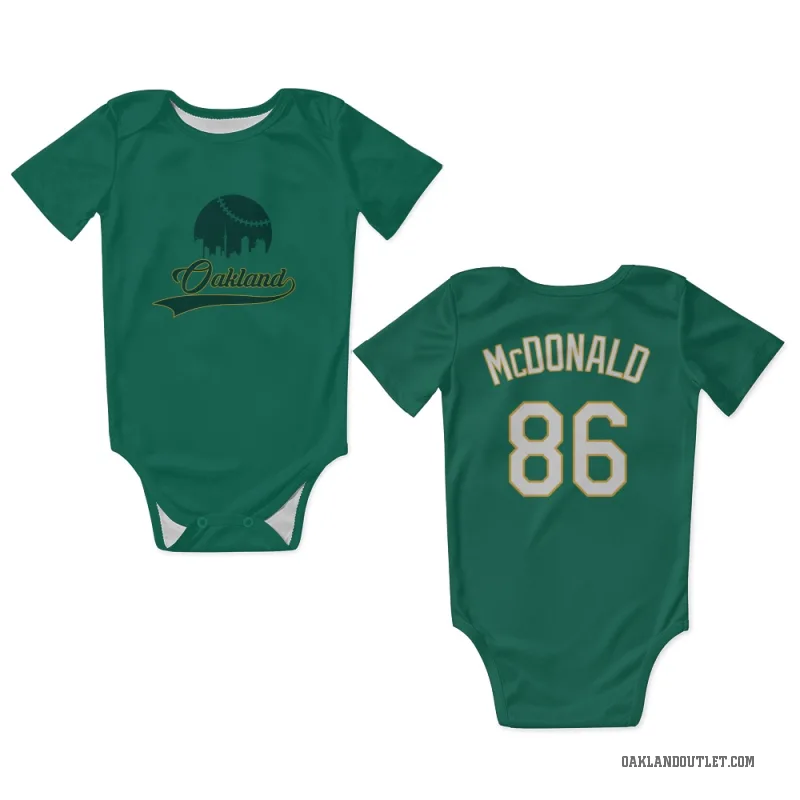 Mickey McDonald  Green Oakland Athletics   Kelly  Newborn & Infant Bodysuit