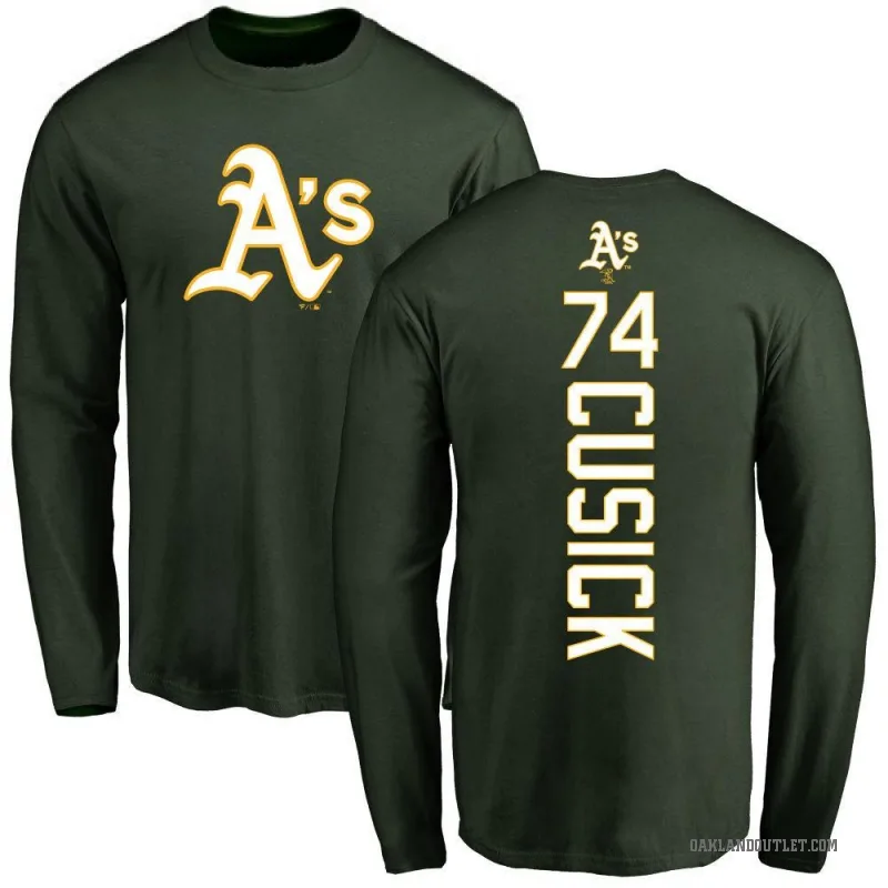 Ryan Cusick Men's Green Oakland Athletics Backer Long Sleeve T-Shirt -