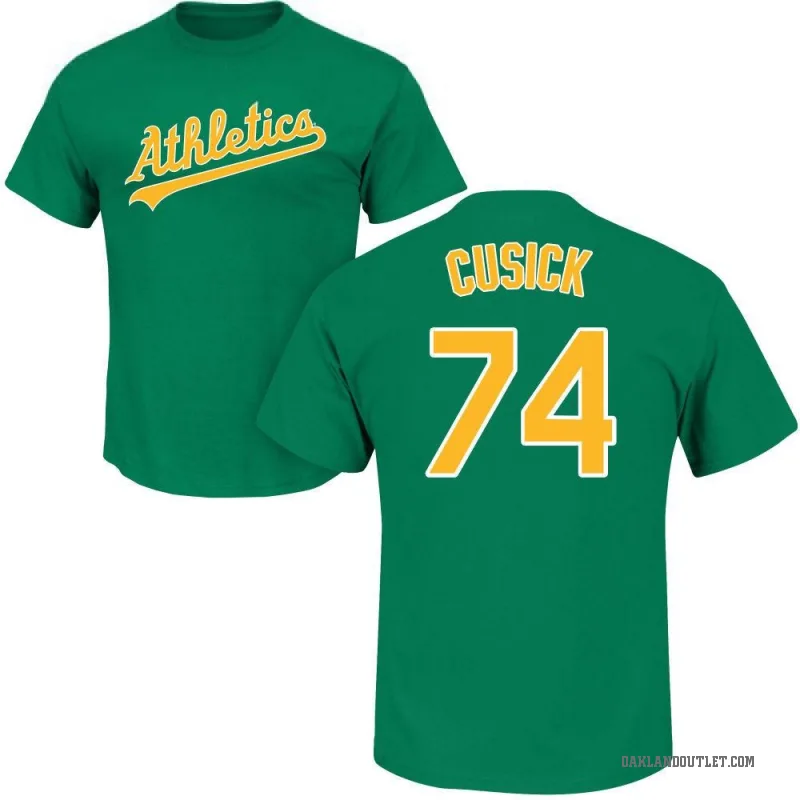 Ryan Cusick Men's Green Oakland Athletics Roster T-Shirt -