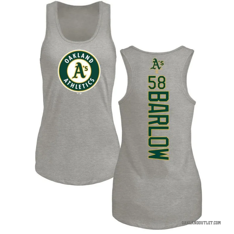 Scott Barlow Women's Ash Oakland Athletics Backer Tank Top -