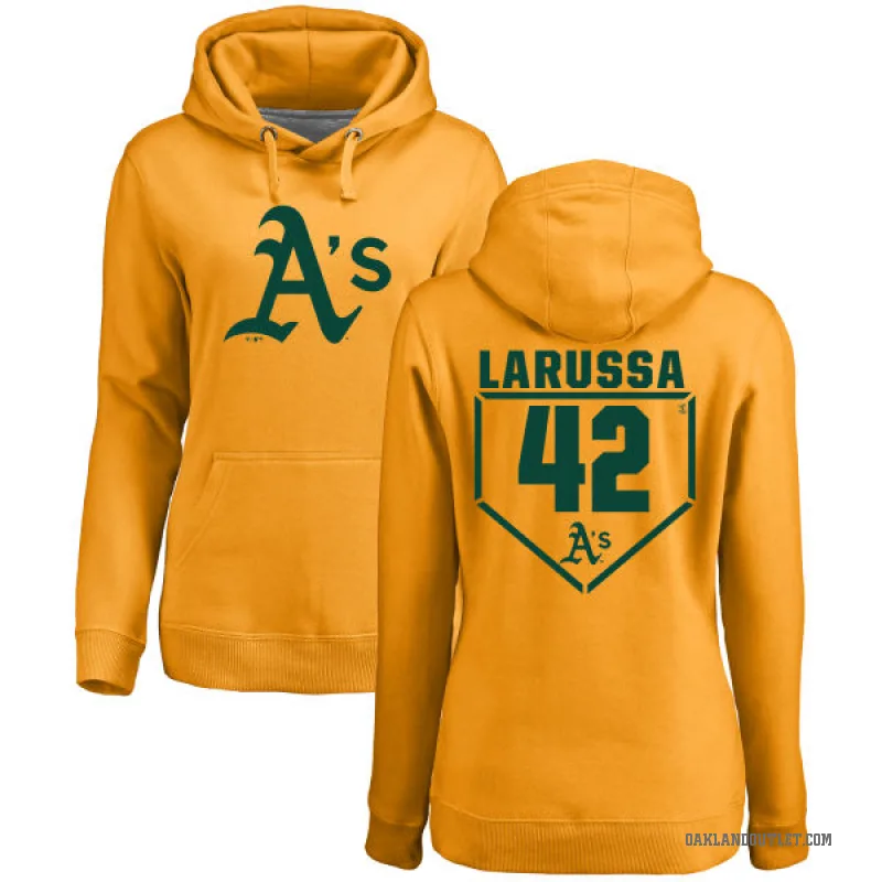 Tony Larussa Women's Gold Oakland Athletics Branded RBI Pullover Hoodie -