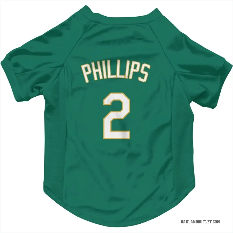 Tony Phillips  Green Oakland Athletics   Kelly  Cat & Dog Pet Jersey