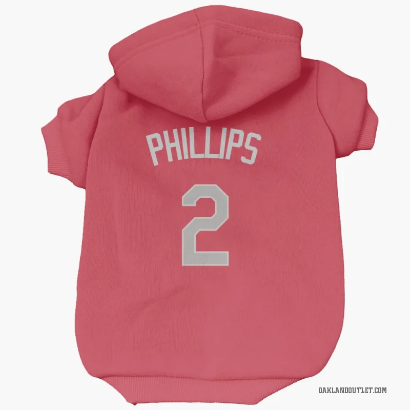Tony Phillips  Red Oakland Athletics  Cat & Dog Pet Hoodie