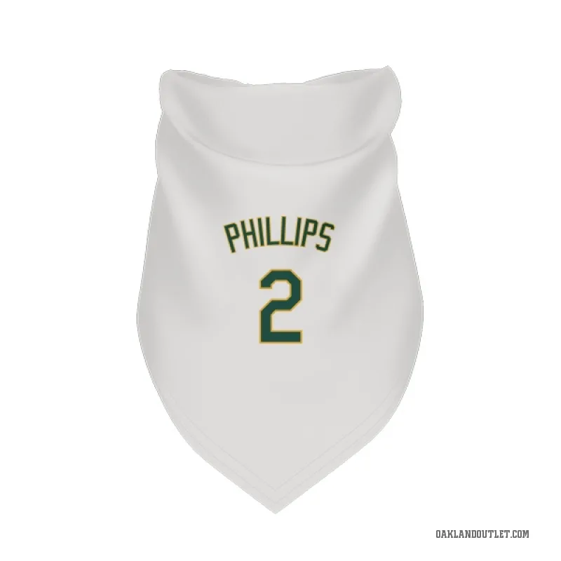 Tony Phillips  White Oakland Athletics  Cat & Dog Pet Bandana