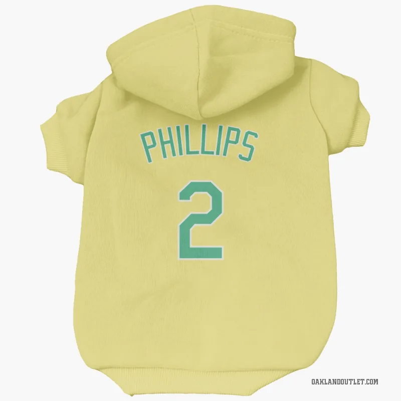 Tony Phillips  Yellow Oakland Athletics  Cat & Dog Pet Hoodie