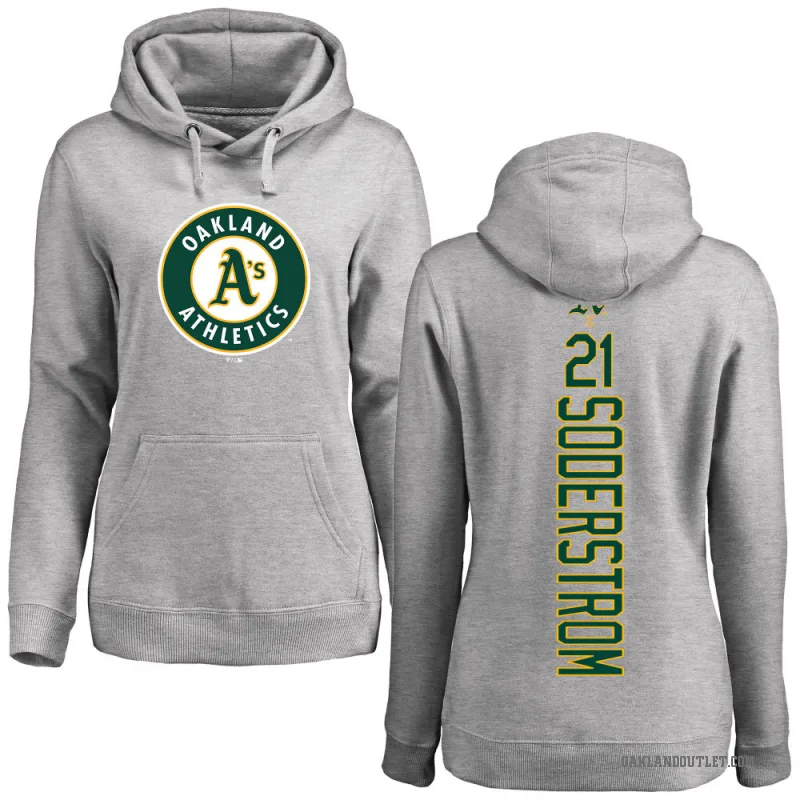 Tyler Soderstrom Women's Oakland Athletics Ash Backer Pullover Hoodie