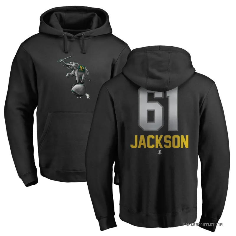 Zach Jackson Men's Black Oakland Athletics Branded Midnight Mascot Pullover Hoodie -