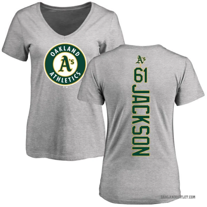 Zach Jackson Women's Ash Oakland Athletics Backer Slim Fit T-Shirt -