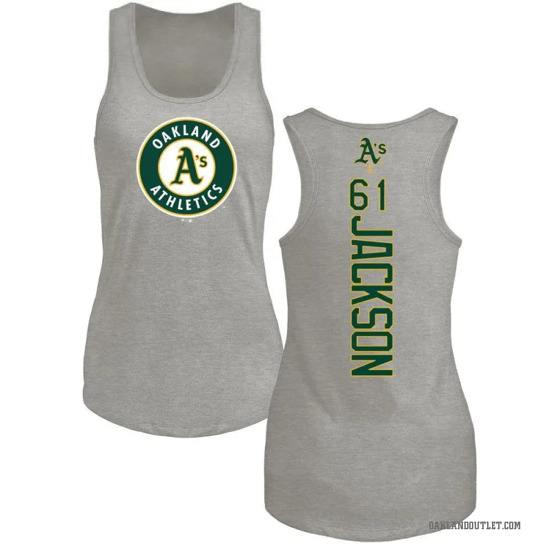 Zach Jackson Women's Ash Oakland Athletics Backer Tank Top -