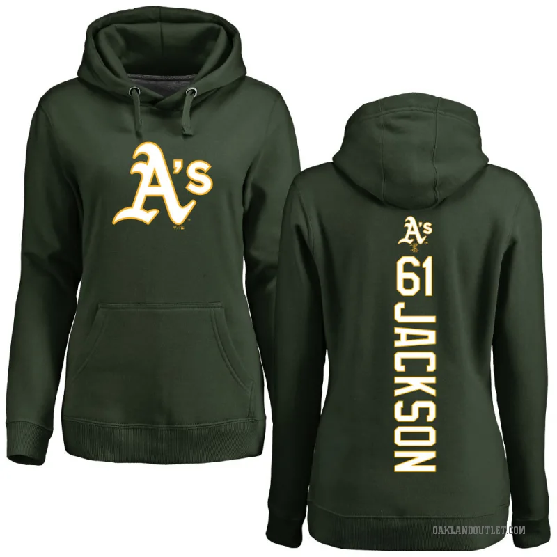Zach Jackson Women's Green Oakland Athletics Backer Pullover Hoodie