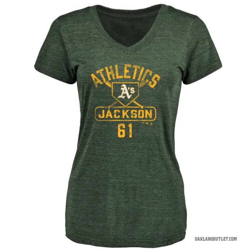 Zach Jackson Women's Green Oakland Athletics Base Runner T-Shirt -