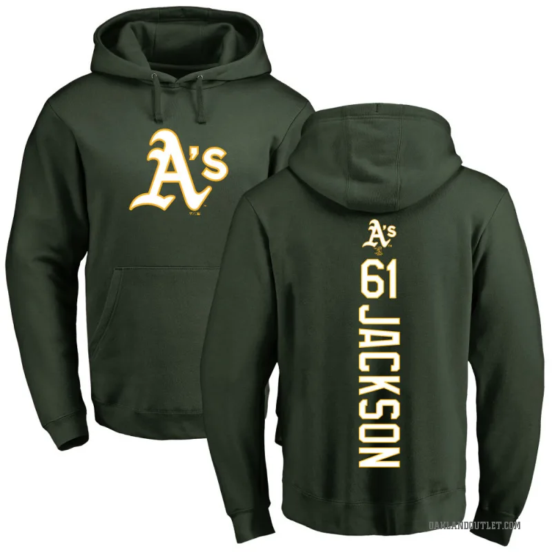 Zach Jackson Youth Green Oakland Athletics Backer Pullover Hoodie