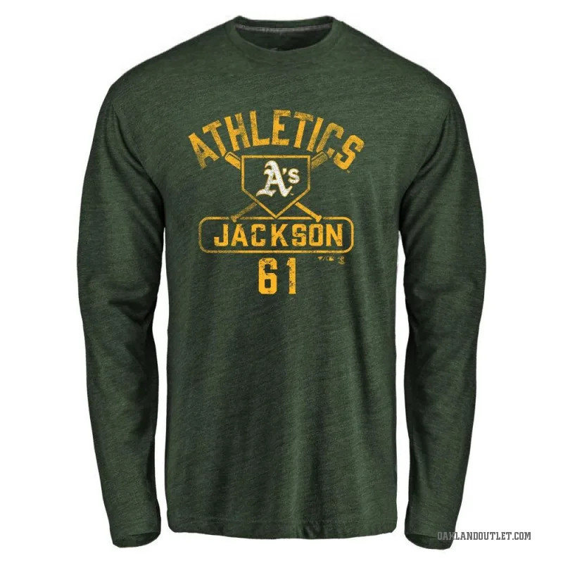 Zach Jackson Youth Green Oakland Athletics Base Runner Long Sleeve T-Shirt -