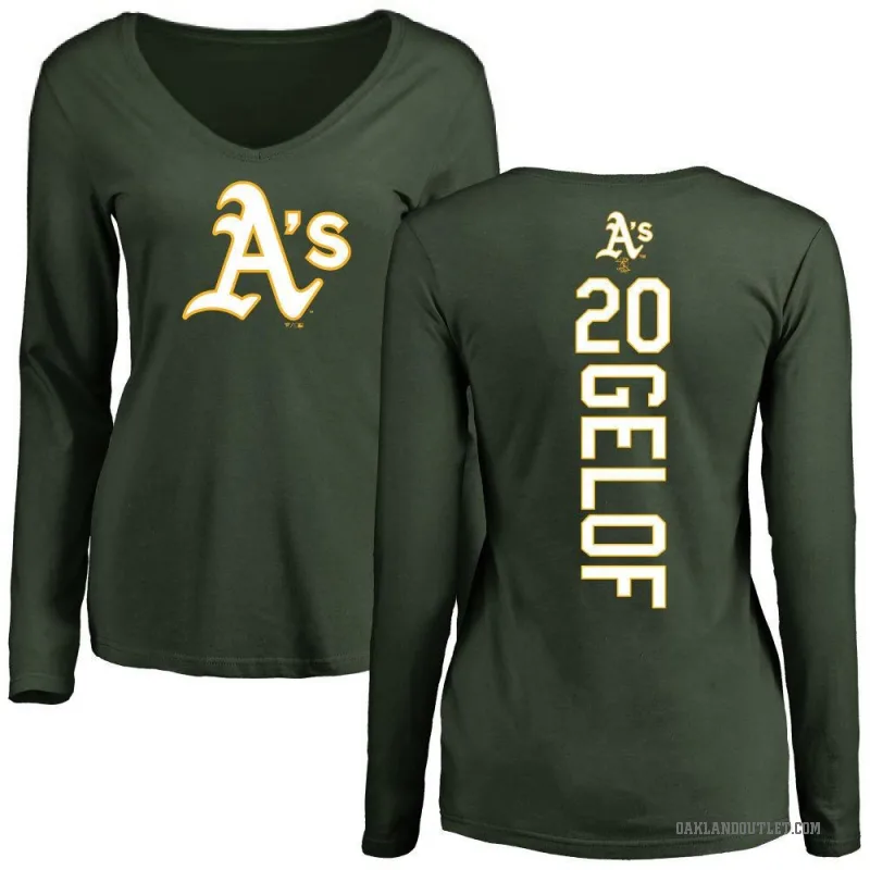 Zack Gelof Women's Green Oakland Athletics Backer Slim Fit Long Sleeve T-Shirt -